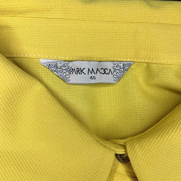 Park Macca mustard fitted Longsleeved blouse sz 46(12) - Picture 2 of 7